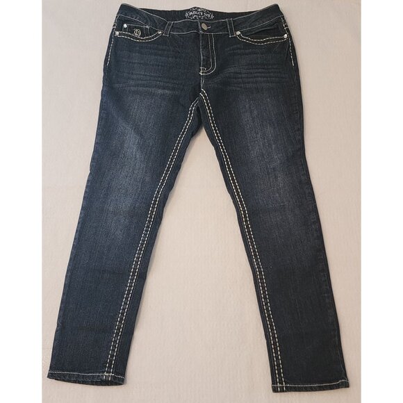 Paisley Sky Women's Dark Wash Denim Jeans Size 14 - Picture 1 of 13